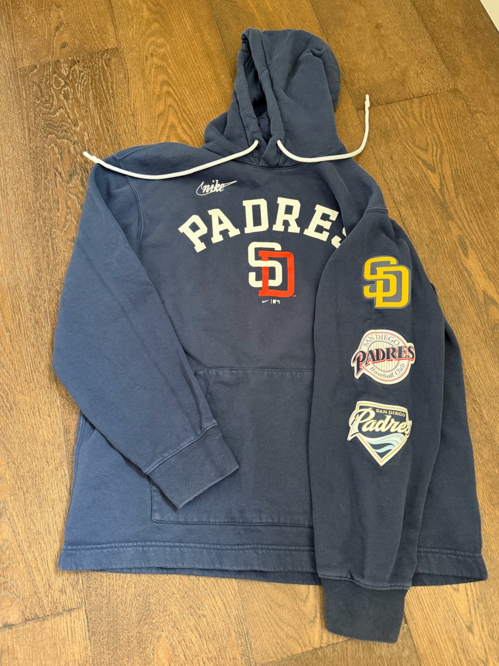 Nike San Diego Padres Hoodie Sweatshirt Navy Men’s Sz S